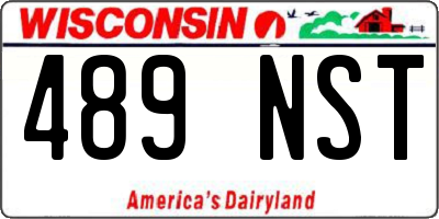 WI license plate 489NST