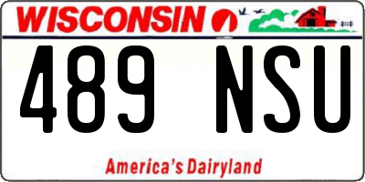 WI license plate 489NSU