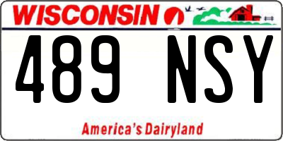 WI license plate 489NSY