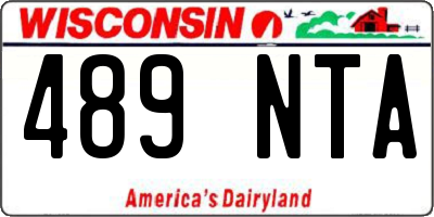 WI license plate 489NTA
