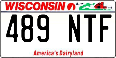 WI license plate 489NTF