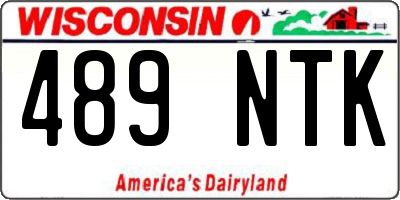 WI license plate 489NTK
