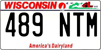 WI license plate 489NTM