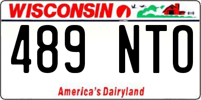 WI license plate 489NTO