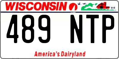 WI license plate 489NTP
