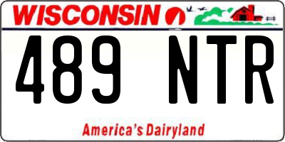 WI license plate 489NTR