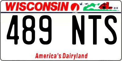 WI license plate 489NTS