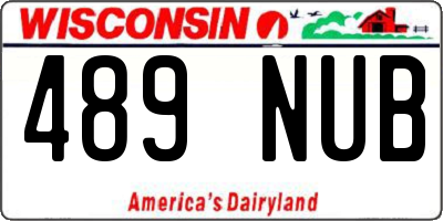 WI license plate 489NUB