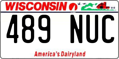 WI license plate 489NUC