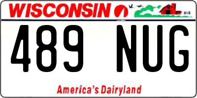 WI license plate 489NUG