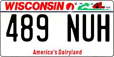 WI license plate 489NUH