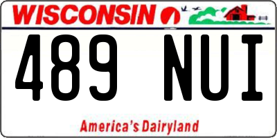 WI license plate 489NUI