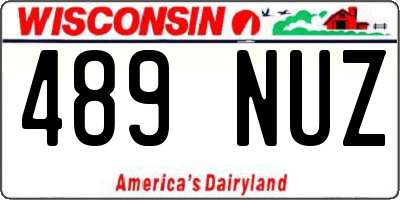 WI license plate 489NUZ