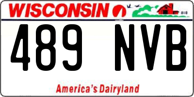 WI license plate 489NVB