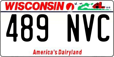 WI license plate 489NVC