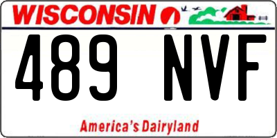 WI license plate 489NVF