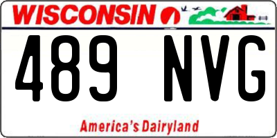 WI license plate 489NVG