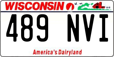 WI license plate 489NVI