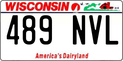 WI license plate 489NVL