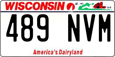 WI license plate 489NVM
