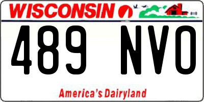 WI license plate 489NVO