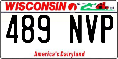 WI license plate 489NVP