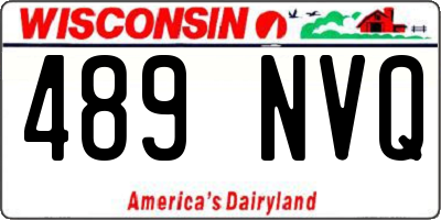 WI license plate 489NVQ
