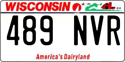 WI license plate 489NVR