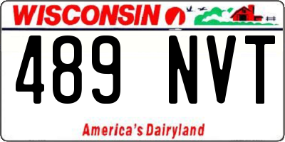 WI license plate 489NVT