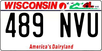 WI license plate 489NVU