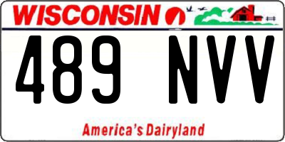 WI license plate 489NVV