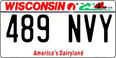 WI license plate 489NVY