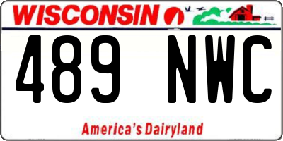 WI license plate 489NWC