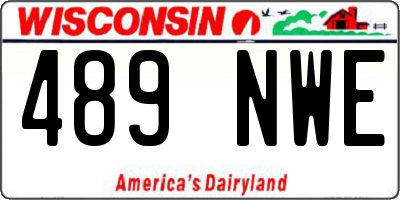 WI license plate 489NWE