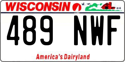 WI license plate 489NWF
