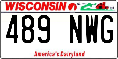 WI license plate 489NWG