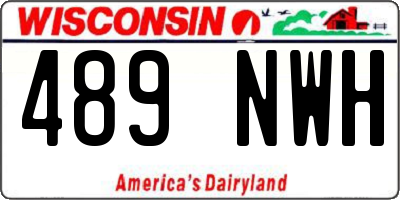 WI license plate 489NWH