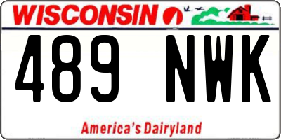 WI license plate 489NWK