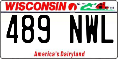 WI license plate 489NWL