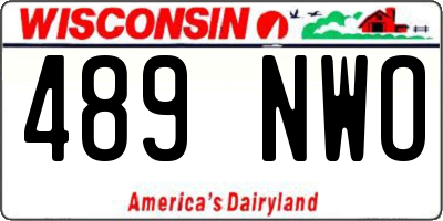 WI license plate 489NWO