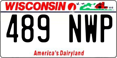WI license plate 489NWP