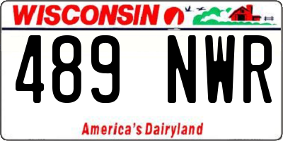 WI license plate 489NWR