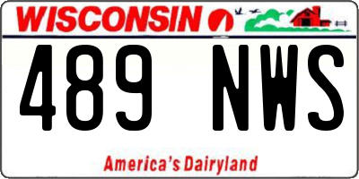 WI license plate 489NWS