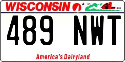 WI license plate 489NWT
