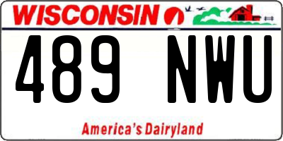 WI license plate 489NWU
