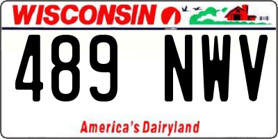 WI license plate 489NWV