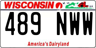 WI license plate 489NWW