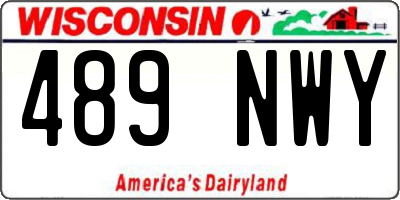 WI license plate 489NWY
