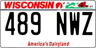WI license plate 489NWZ