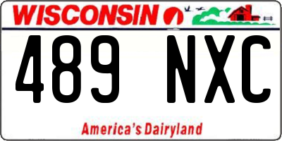 WI license plate 489NXC